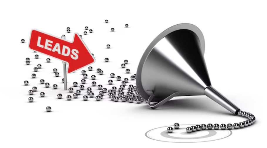 Sales funnel pulling in leads, representing a predictable B2B pipeline.